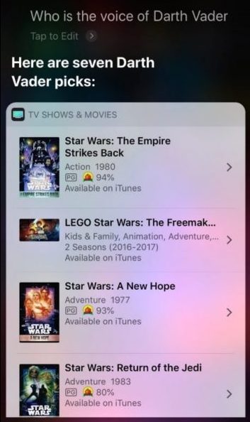 Siri`s wrong answer